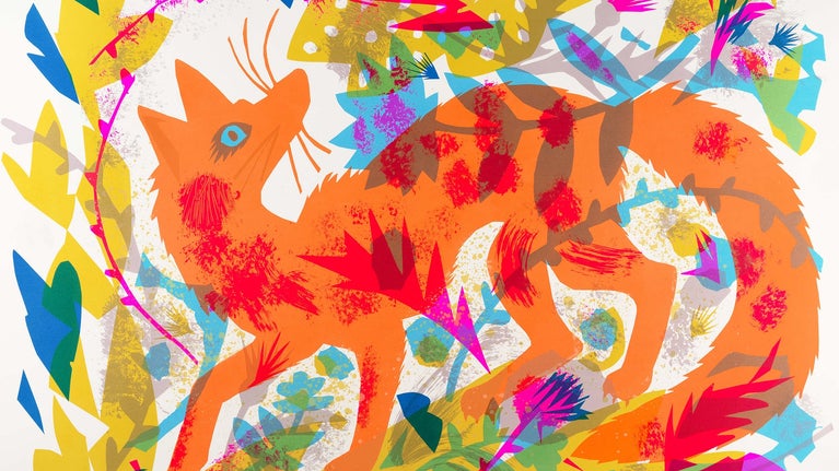 Fox screenprint, Mark Hearld